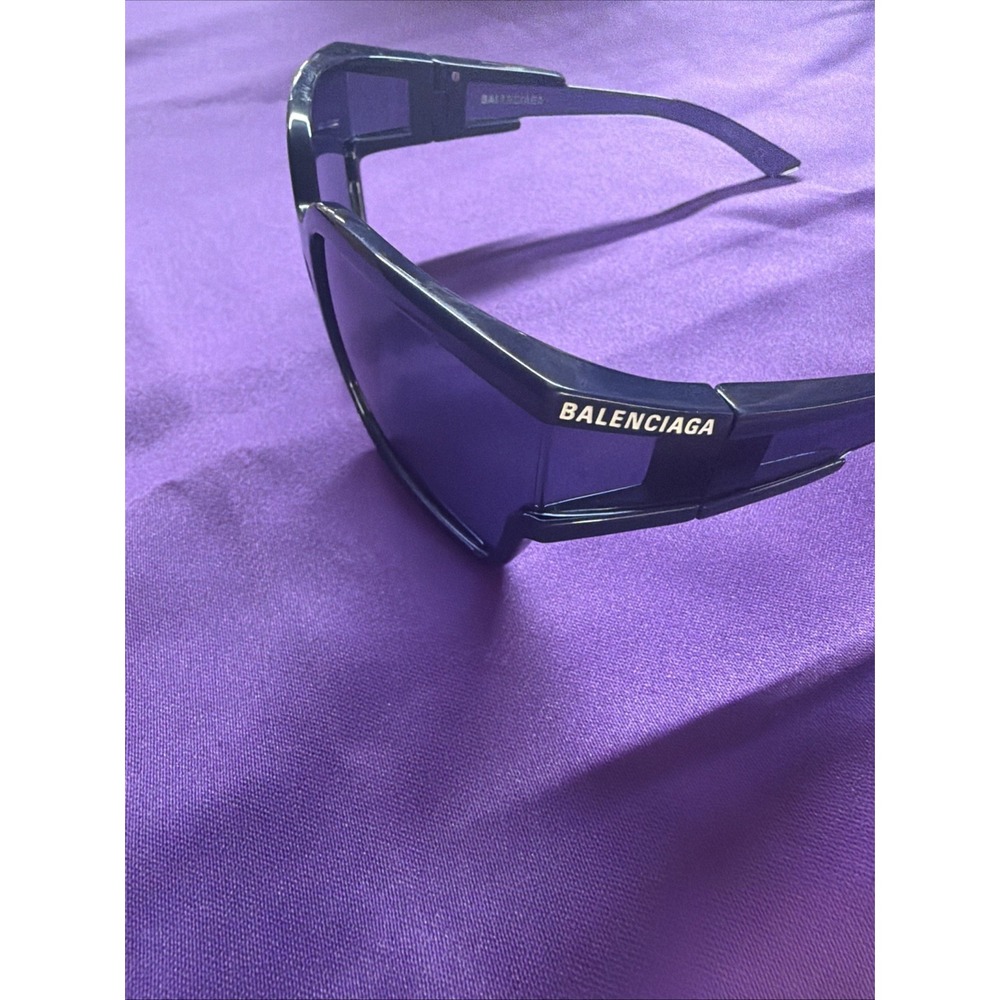 BALENCIAGA BB0039S Unisex Sunglasses Transparent Blue Lens no original box